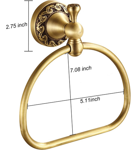 Anillo De Toallas De Latón De Wolibeer, Toalla De Mano Antig