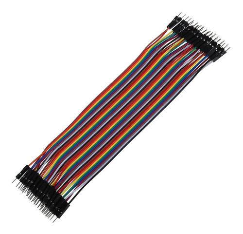 Imagen 1 de 1 de Cable Protoboard 40 Vias Macho Macho Color Dupont