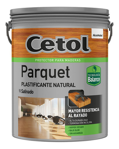 Cetol Parquet Hidroplastificante Al Agua 1 Lt Akzo - Iacono