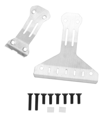Cuerpo Delantero Y Trasero Plateado Rc Chassis Armor De Acer