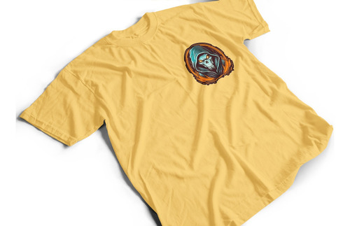 Camiseta De Algodón Logo De Calavera Parca Terror Full Color