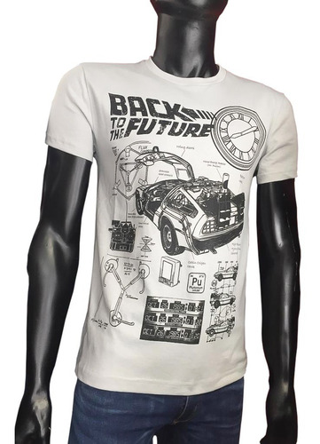 Remera Volver Al Futuro Plano  Delorean Niño Niña Unisex