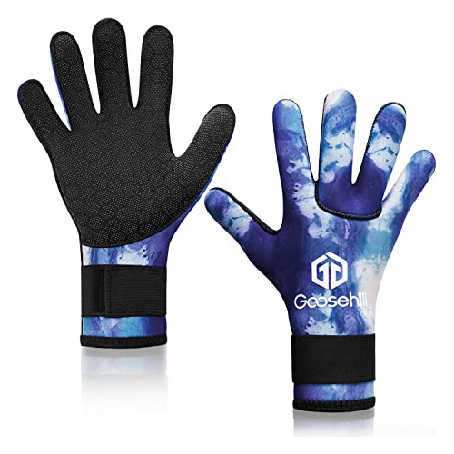 Goosehill Neoprene Diving Gloves, 3mm Wetsuit Gloves With Up