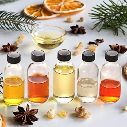 12 Botellas Pequeñas De Vidrio Transparente De 2 Onzas Con T