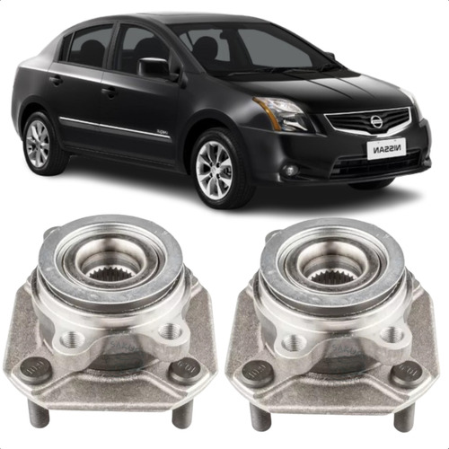 Par Cubo De Roda Dianteiro Nissan Sentra 2.0 07 / 13 Com Abs