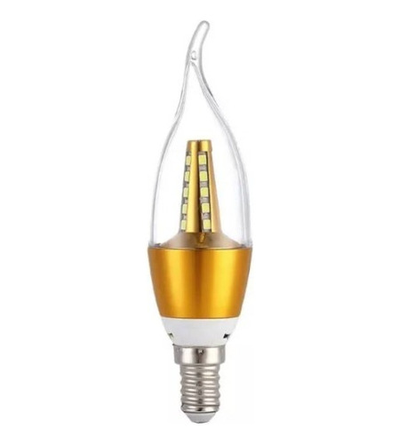 Ampolleta Led E14 Tipo Vela Flama 5w Luz Calida 