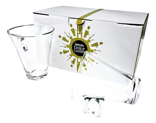 Kit 2 Caneca Vidro Nescafé Dolce Gusto Para Chocolate