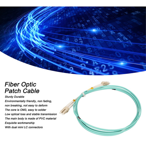 Imagen 7 de 10 de Cable De Conexión Óptica Fiber Jumper De 2 M Lc A Lc Om3 Cor