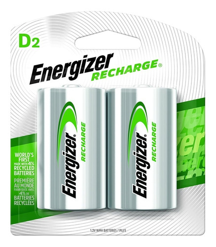 Pilas Energizer D2 Recargable Nuevas Originales