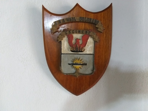 Cartel Crucero Ara General Belgrano Heráldica No Enlozado (Usado)