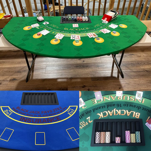 Soporte Para Crupier Con Fichas De Poquer - Blackjack Cas...