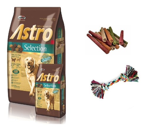 Astro Selection 15 Kg + 2 Kg + Juguete De Cuerda + Snack 
