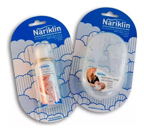 Aspirador Nasal C/ Válvula + Spray Agua Marina | Nariklin