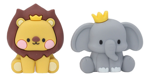 Decoración Para Tartas Con Animales De La Jungla, 5 Unidades