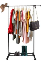 Comprar Perchero De Pie Movil Shoppy Barral Simple Con Rueditas Altura Regulable Mobiliario Organizador De Ropa Color Extensible