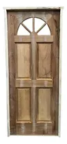 Comprar Puerta De Cedro, 4 Tableros Con Ventana Curva- Leomaderas