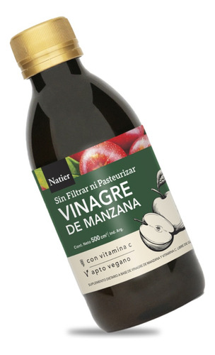 Vinagre Manzana Natier Con Vitamina C Orgánico Digestivo