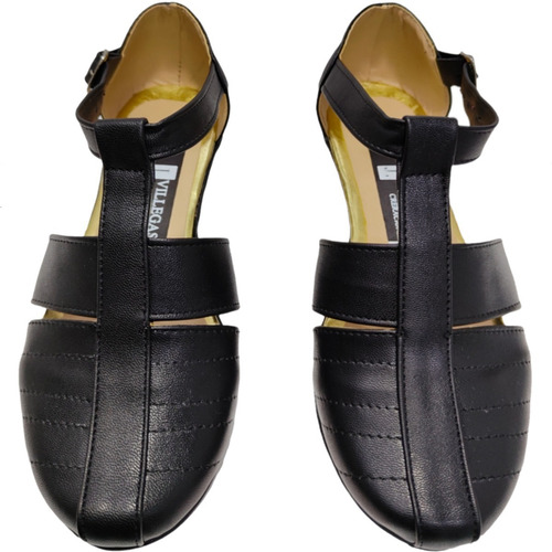 Zapato Huarache Tipo Piel Con Tacón Flat Mujer Empeine Alto