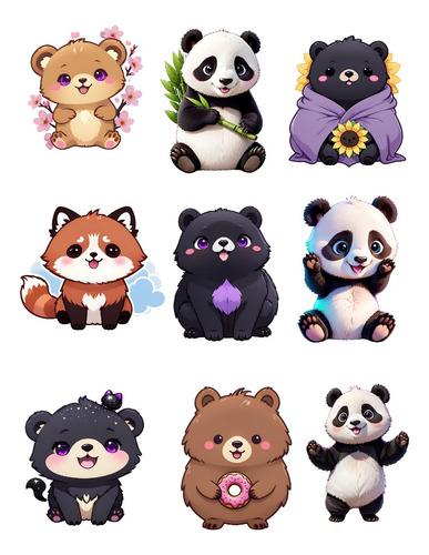 Stickers 150 Pzs Pegatinas Calcomanias Ositos Kawaii