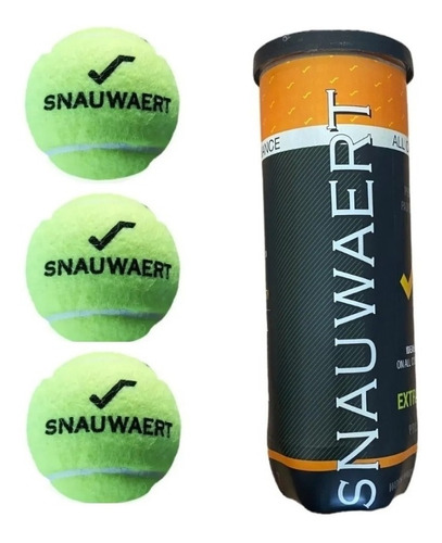 Tubo De Pelotas X3 Padel Snauwaert Extra Duracion Importadas