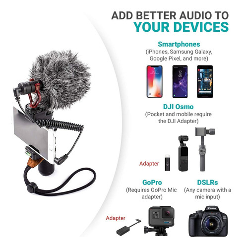 Movo Vxr10 Universal Video Microphone With Lightning Dong...