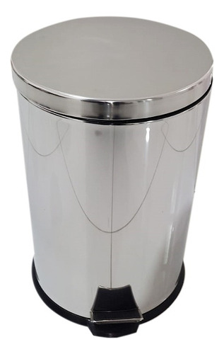 Basurero Metalico 12 Lts Con Deposito-pedal 39x25cms Dechaus