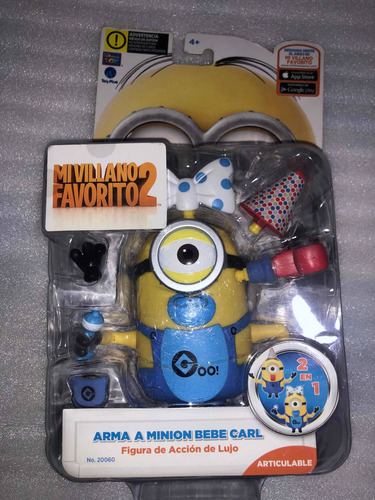 Minion Carl. Figura Arma Minion. Mi Villano Favorito.