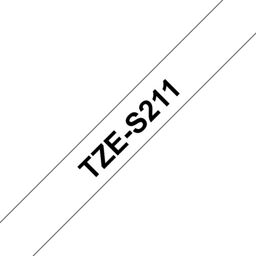 Cinta Brother Tze-s211 Para Rotuladoras 6mm X 12m - Saletech