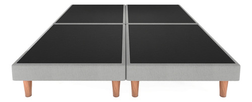 Base Cama Individual Armable Modular Madera Colchón Recamara Gris