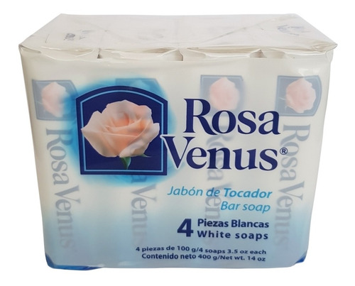 Pack Jabón (barra) Rosa Venus 4x100g Blanco