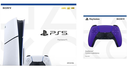 Playstation 5 Slim 1tb Standar + Dual Sense Galactic Purple