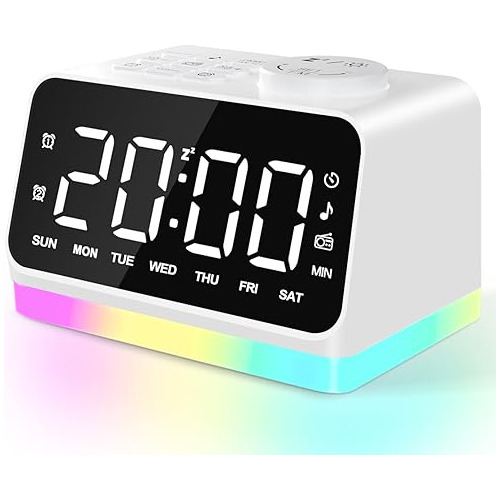 Reloj Despertador Digital Radio Fm Dormitorio, Luz Noct...