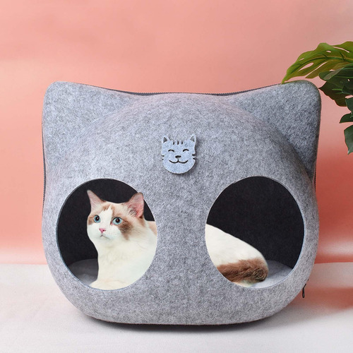 Cómoda Cama Para Mascotas De Fieltro Para Casa Cueva De