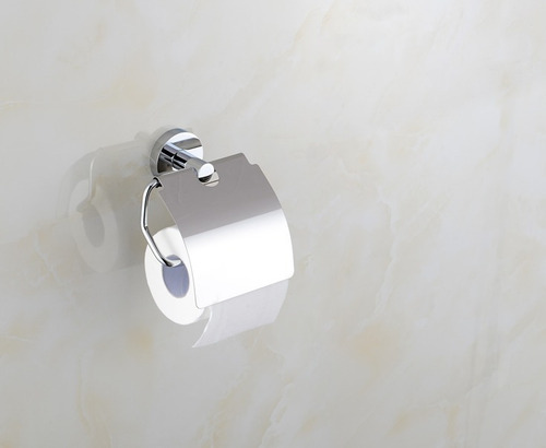 Porta Papel Higienico Para Banheiro Lavabo Metal Inox C12251