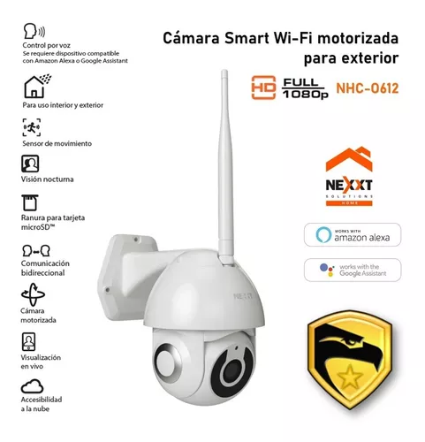 Nexxt - Cámara inteligente Wi-Fi motorizada para exterior