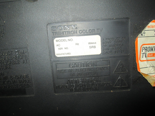 Tv Trinitron Sony De 27 Pulgadas Para Repuesto (Usado)