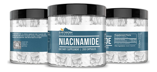 Ultra Niacinamida/vit B-3 200caps 850mg -max Antioxidante