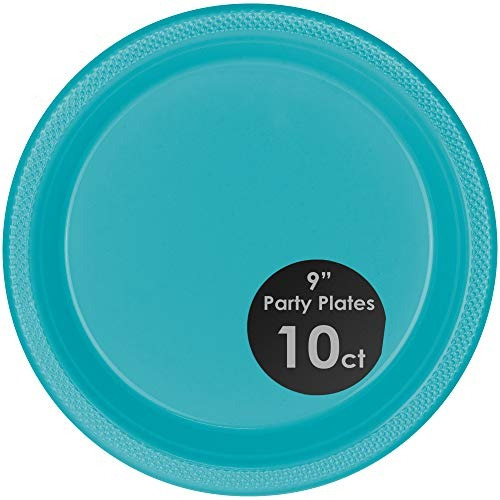 10 Platos Grandes De Plástico Decorrack, Resistentes, De 9 P