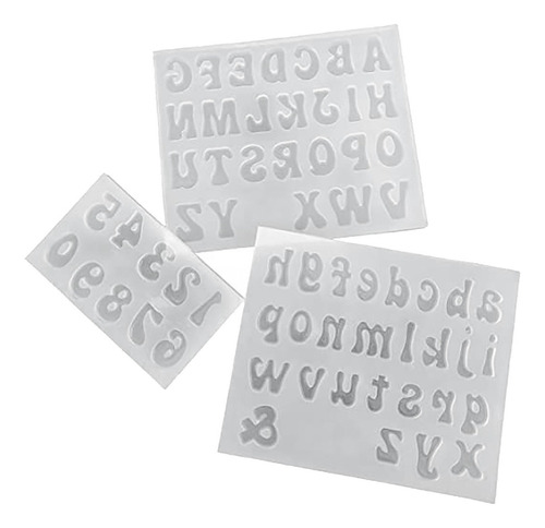 Moldes De Silicona Para Pequeñas Letras Inversas De Resina.