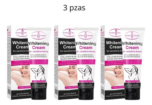 Crema Aclarante Aichun Whitening Axilas Codos Mayoreo 3 Pzs