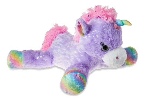 Peluche Unicornio Morado Estrellas Original 53 Cm Largo