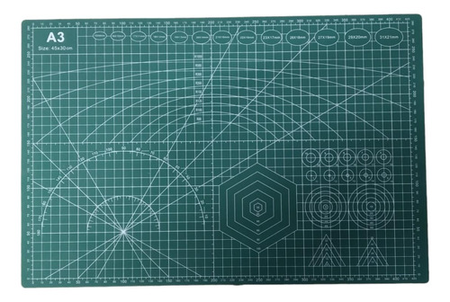 Tabla De Corte Plancha Placa Verde A3 45x30 Cm X1