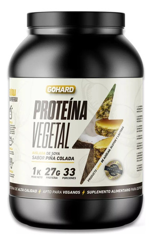 Proteína Vegetal Gohard 33 Servicios 1kg - Piña Colada