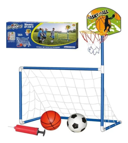 Trave Futebol Gol Infantil Menino 2 Em 1 Brinquedo C/ Bola 