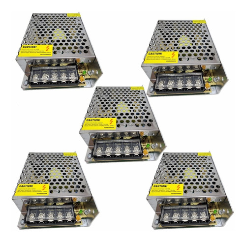 Transformador Fuente Poder Driver 12v 5a 60w Pack 5 Piezas