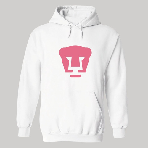 Sudadera Para Mujer Hoodie Pumas Unam Logo Rosa Vinil