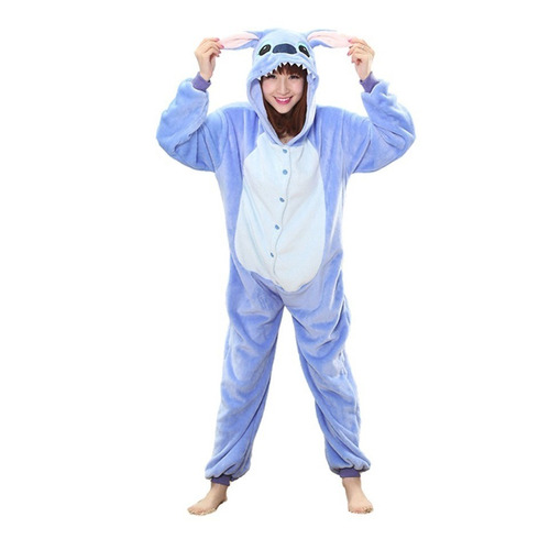 Imagen 1 de 9 de Pijama Lilo Y Stitch Disfraz Kigurumi Entero Polar Kawaii