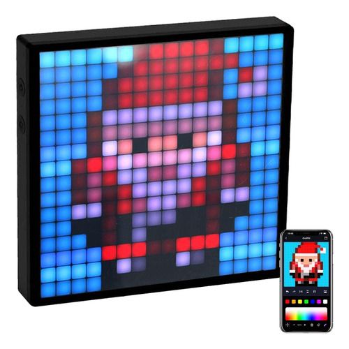 Foeers Pantalla Led De Pixeles Artisticos Con Altavoz Blueto