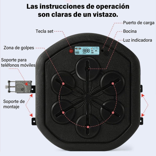 Máquina De Boxeo Con Música Bluetooth Inteligente
