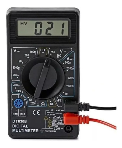 Multímetro Tester Digital Tension Voltaje Dt-830b Megalite